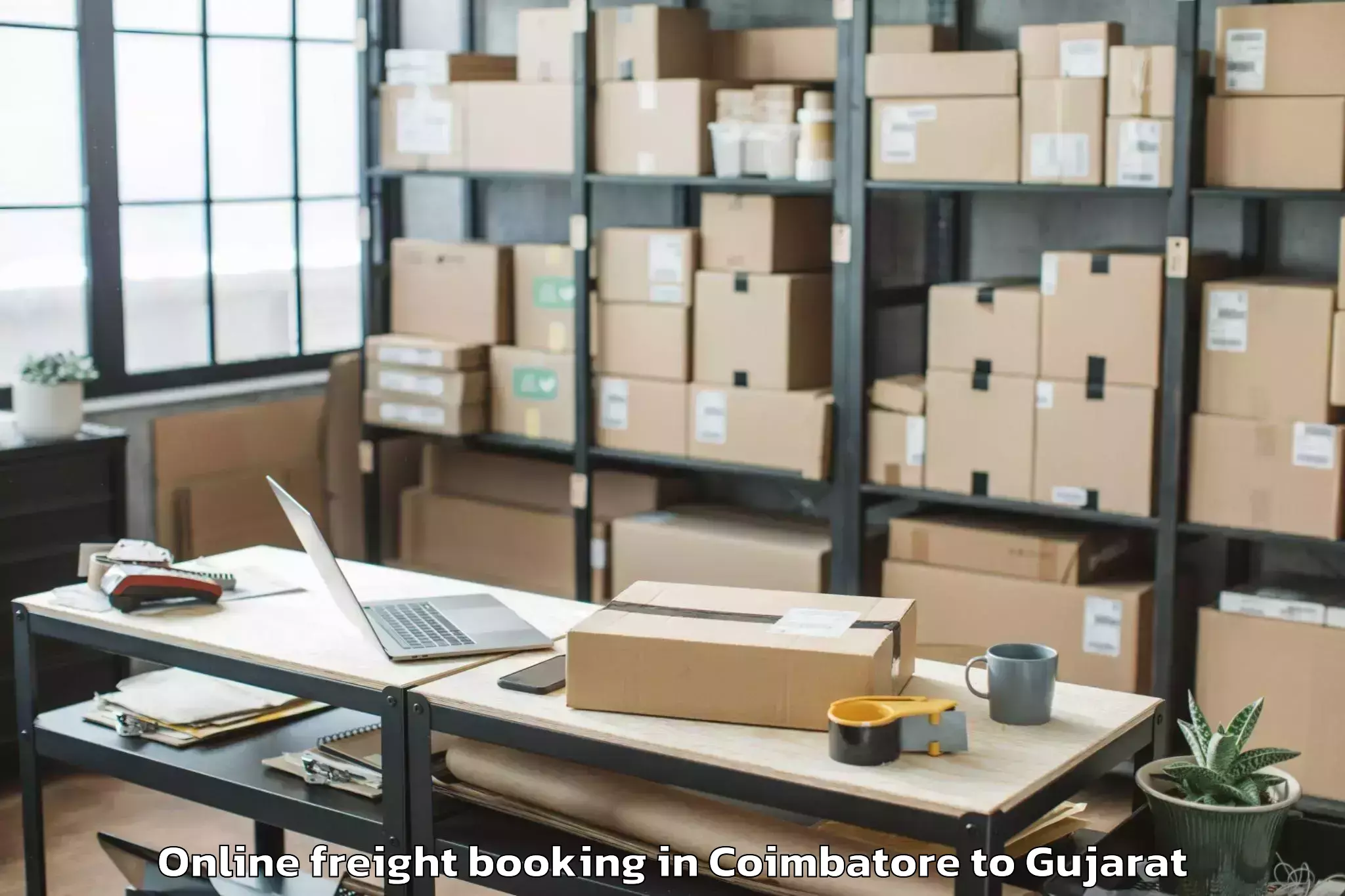 Book Coimbatore to Iiit Surat Online Freight Booking